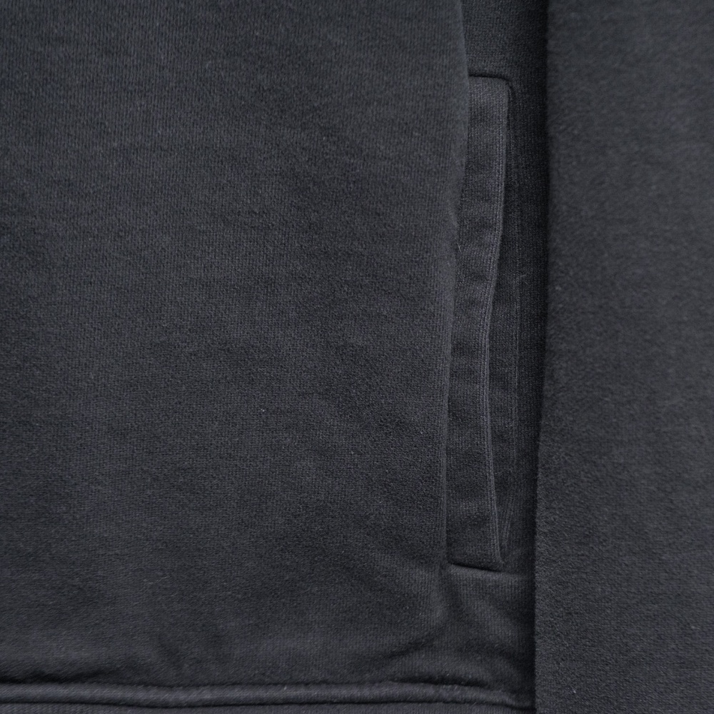 AllSaints Men’s Lg Hoodie Raven Black Pullover French Terry Pocket LS Sweatshirt - Picture 9 of 16